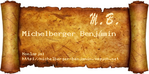 Michelberger Benjámin névjegykártya
